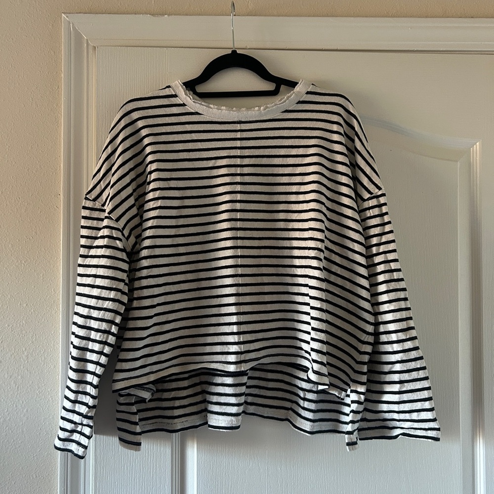 Madewell Easy Long-Sleeve Rugby Tee in Contrasting Stripe